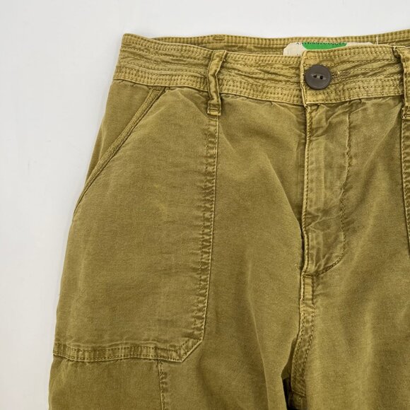 Anthropologie Green Classic Cargo Pants | Made in Turkey - Picture 5 of 9